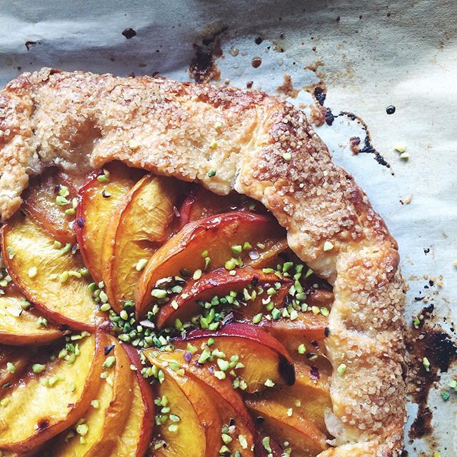 Peaches, Bourbon, Honey Buttermilk Pie Crust. recipe