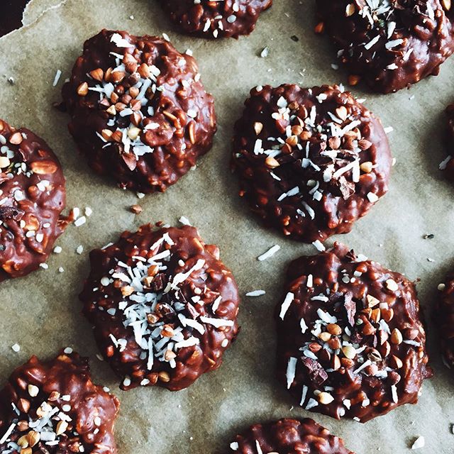 Chocolate Cocoa Nib Nobake Cookies Recipe The Feedfeed
