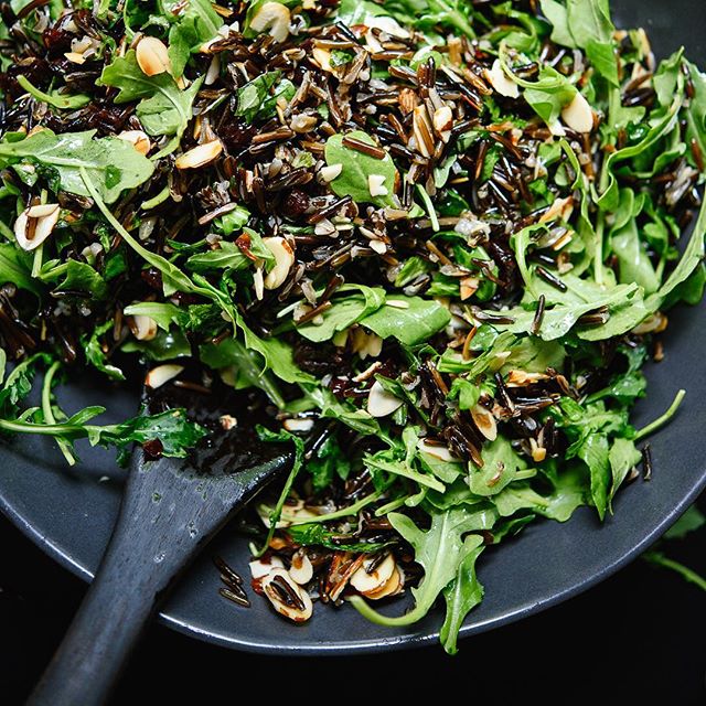 Arugula, Dried Cherry, & Wild Rice Salad recipe