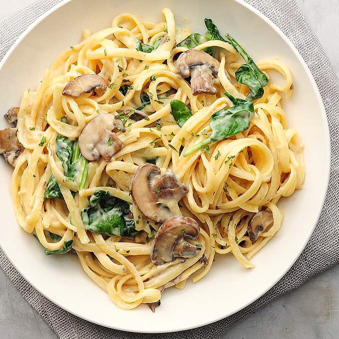 Creamy Mushroom And Spinach Florentine Pasta Recipe | The Feedfeed