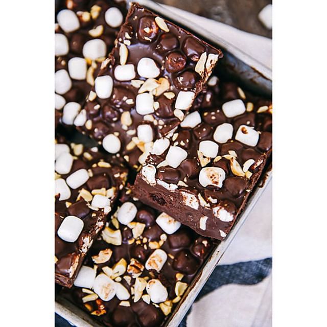Dark Chocolate Rocky Road Bars Recipe The Feedfeed