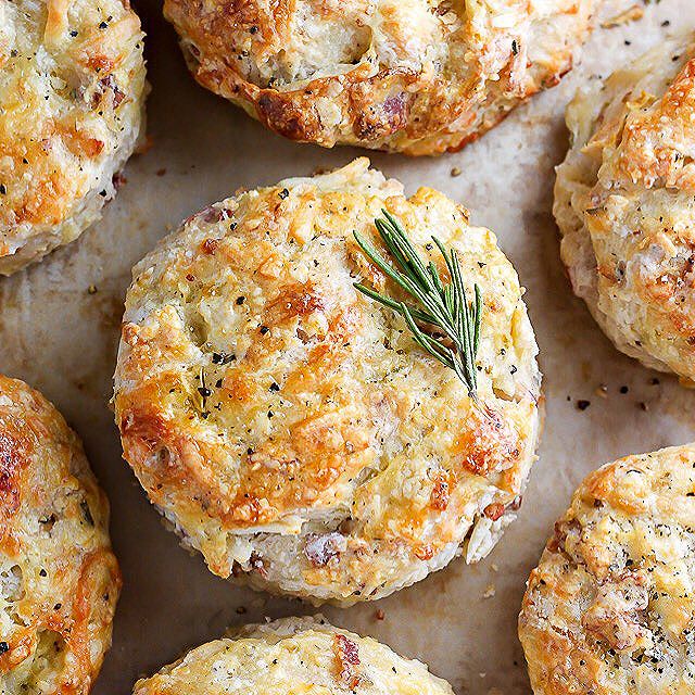 White Cheddar, Bacon, And Applerosemary Biscuits Recipe The Feedfeed