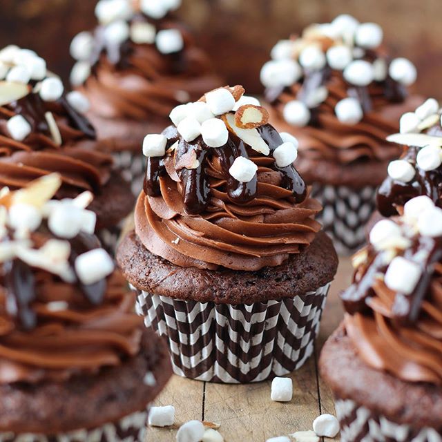 Image result for rocky road cupcake