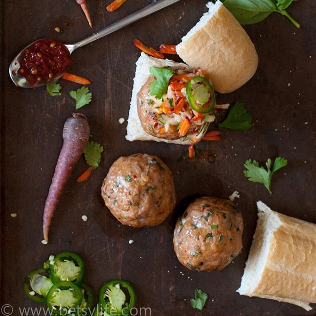 Mini Banh Mi Turkey Meatball Sliders Recipe By Betsy Haley The Feedfeed