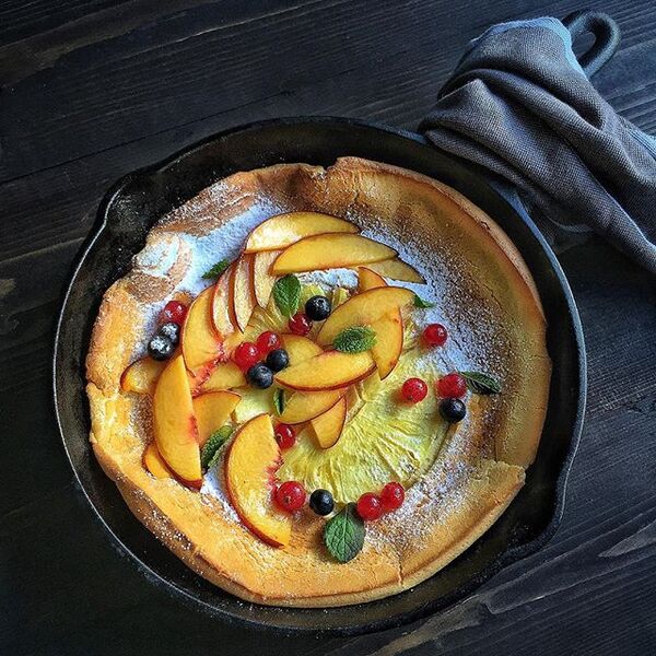 Dutch Baby With Berries And Creme Fraiche Recipe By Amanda Frederickson The Feedfeed