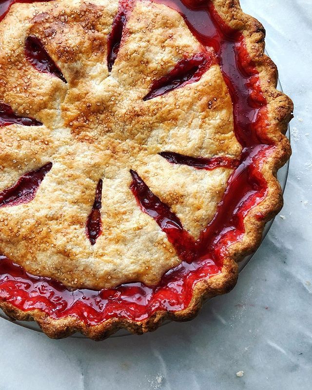 Strawberry Rhubarb Pie by aimeebourque | Quick & Easy Recipe | The Feedfeed