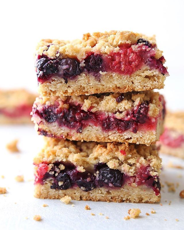 Summer Berry Crumble Bars Recipe | The Feedfeed