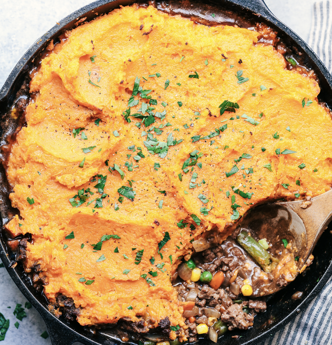 Sweet Potato Vegetable Cottage Pie Recipe | The Feedfeed