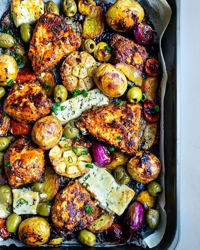 Garlic, Chicken and Potato Sheet Pan Dinner Recipe | The Feedfeed