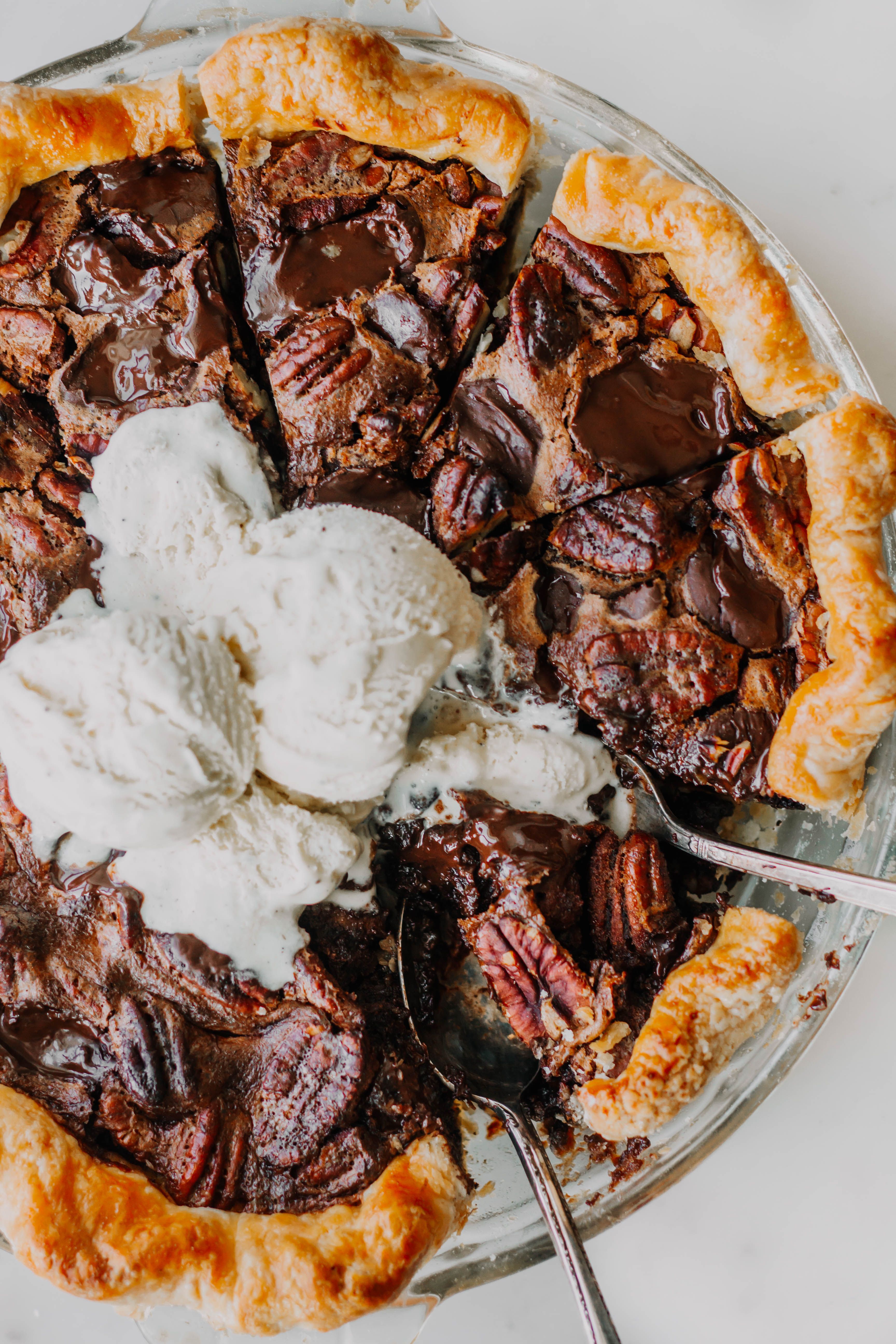 Triple chocolate mud pie