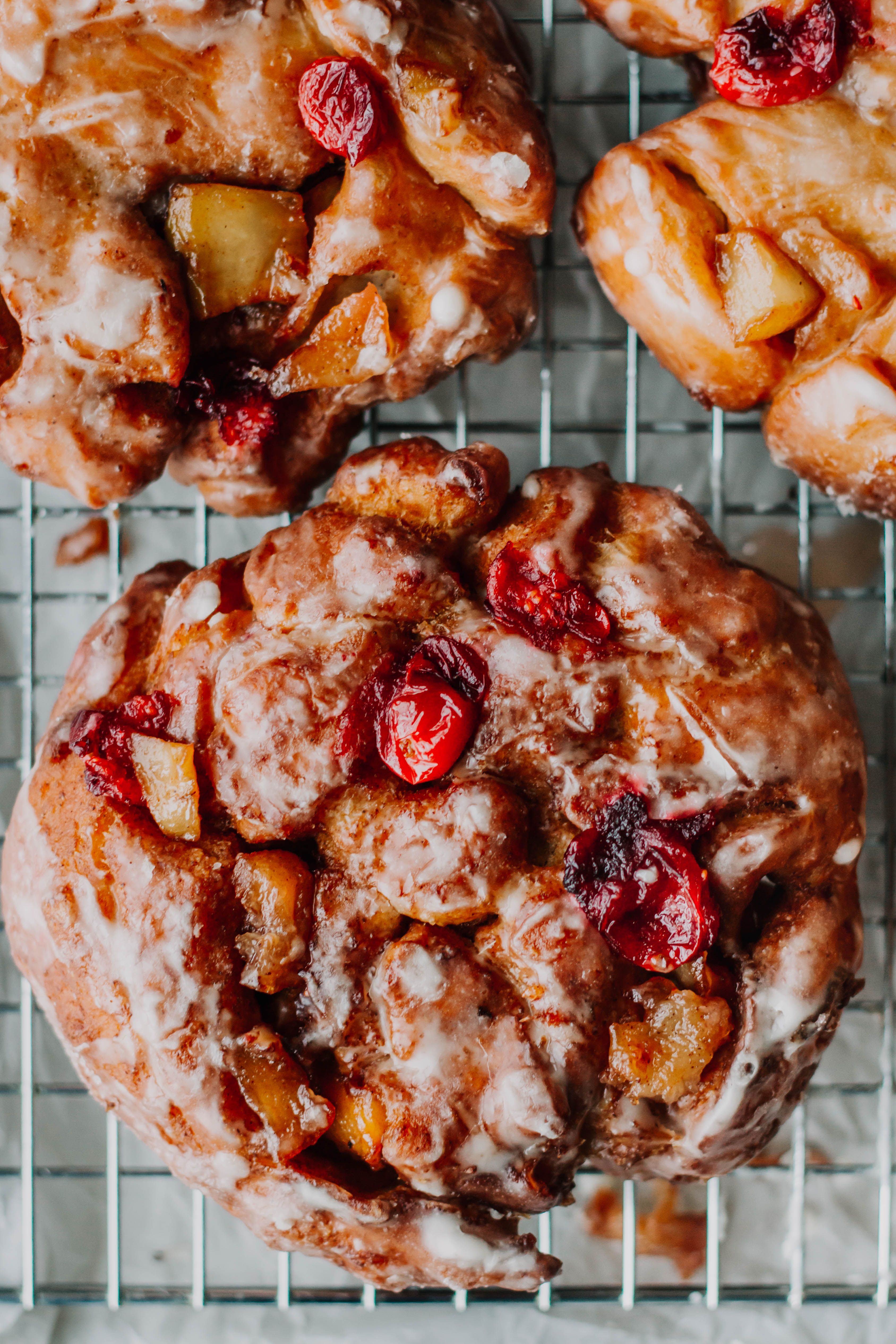 Spiced Cranberry and Apple Fritters recipe by Editors