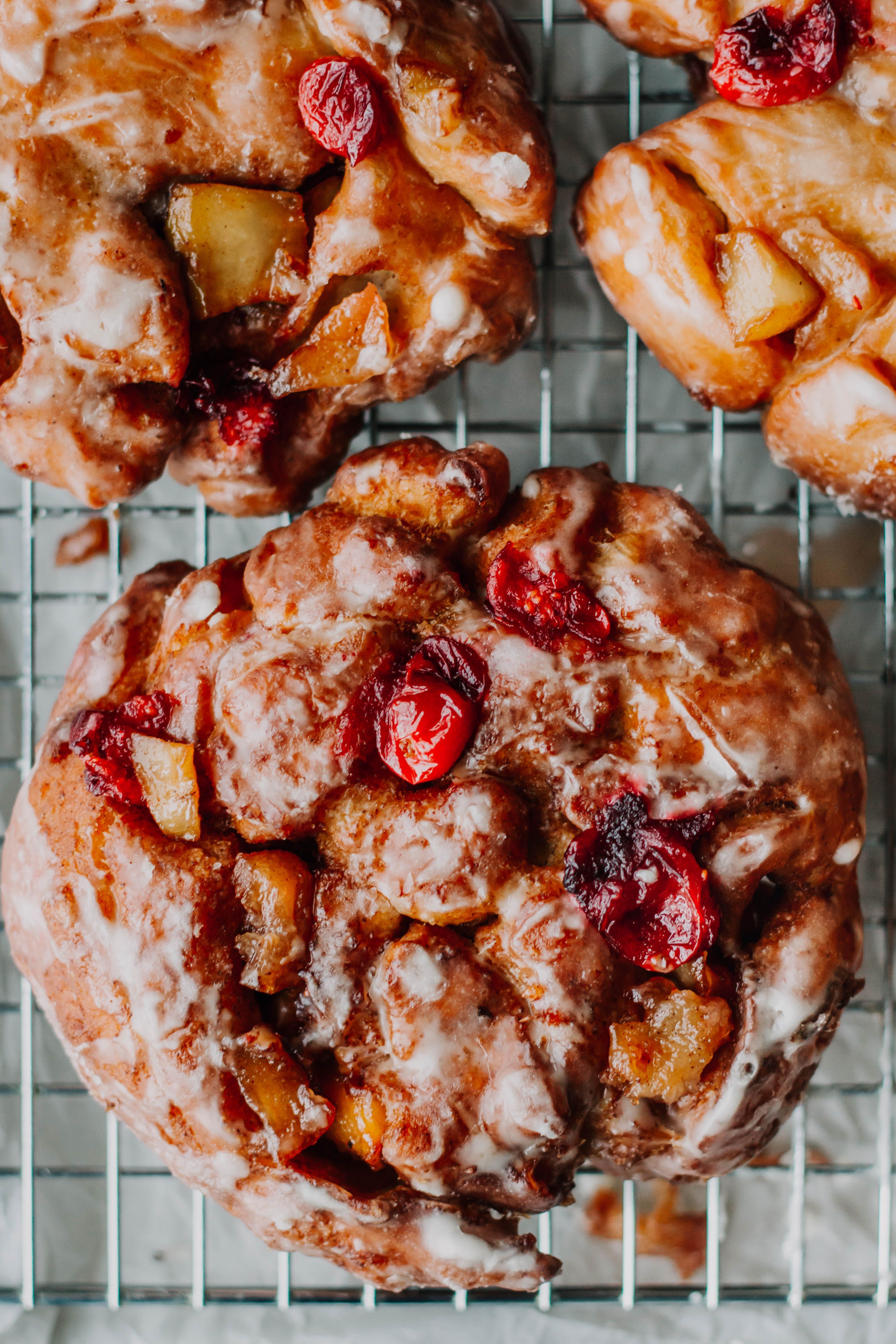 Spiced Cranberry and Apple Fritters | Video Recipe The Feedfeed