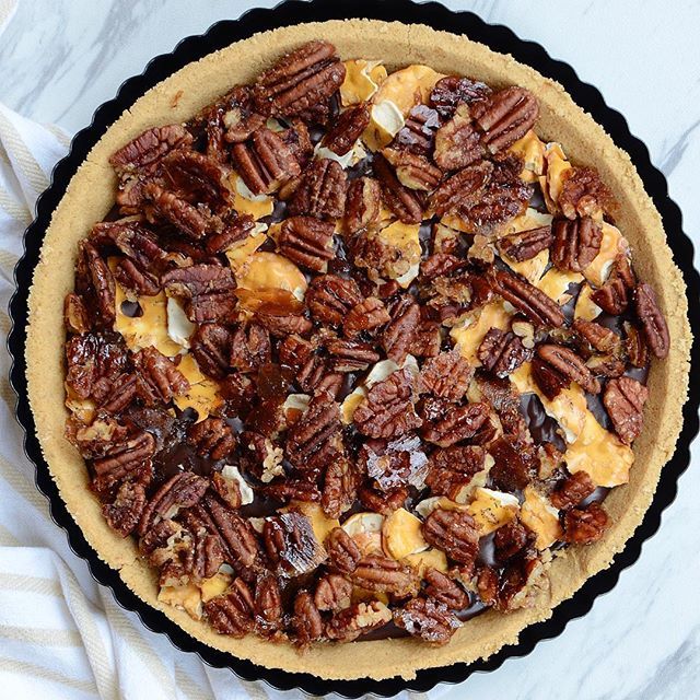 Chocolate Ganache Pretzel Pecan Pie Recipe The Feedfeed