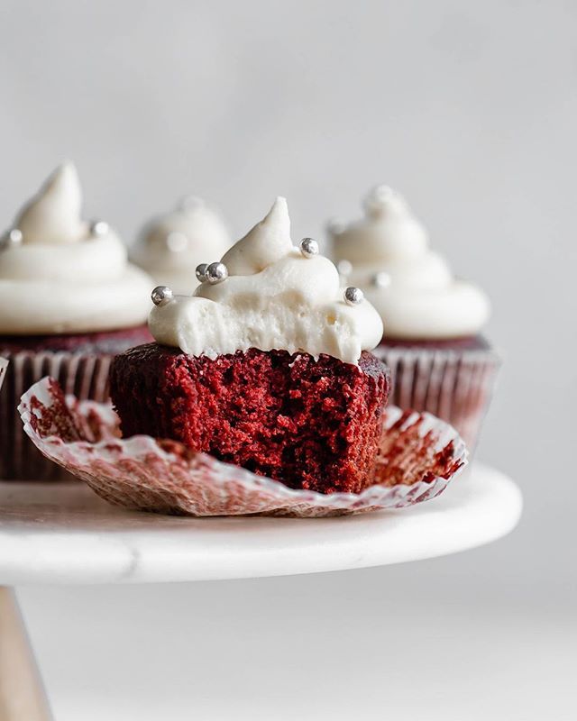 Red Velvet Cupcakes with Coconut Cream Cheese Frosting Recipe | The ...