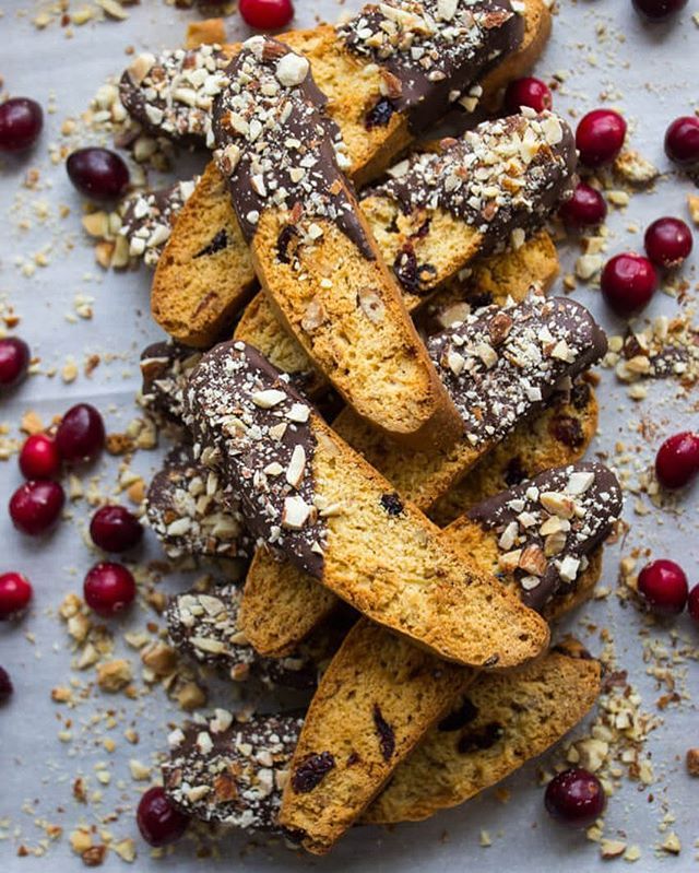 Cranberry Almond Dark Chocolate Biscotti Recipe The Feedfeed