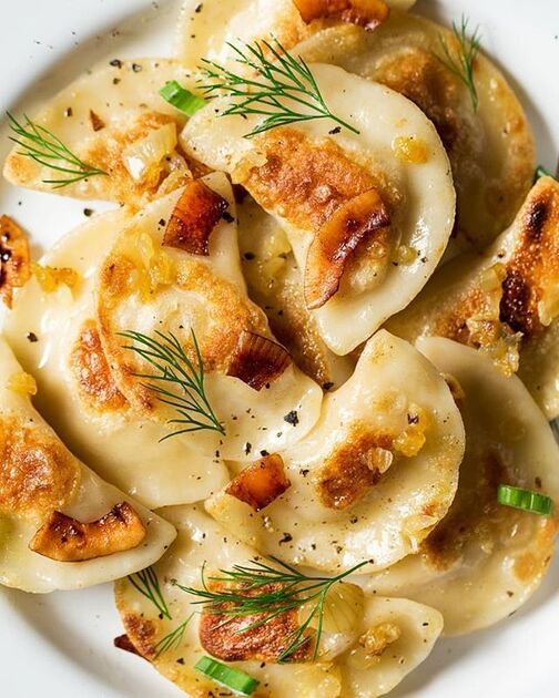 Mushroom and cabbage pierogi