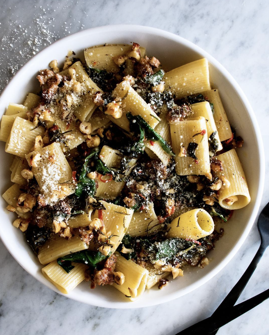 Italian Sausage and Swiss Chard Pasta with Cheese by theoriginaldish |  Quick & Easy Recipe | The Feedfeed