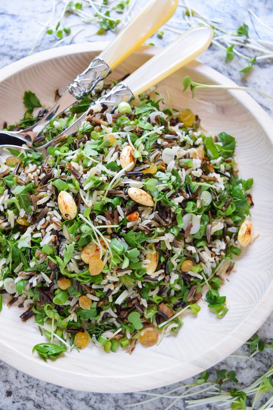 Wild Rice and Microgreen Salad