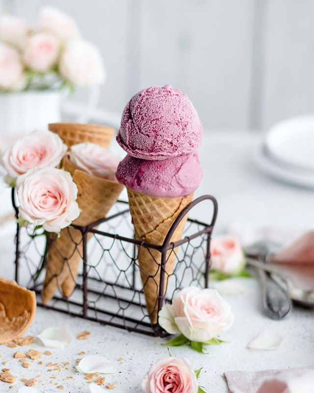 Hibiscus Coconut Ice cream | The Feedfeed