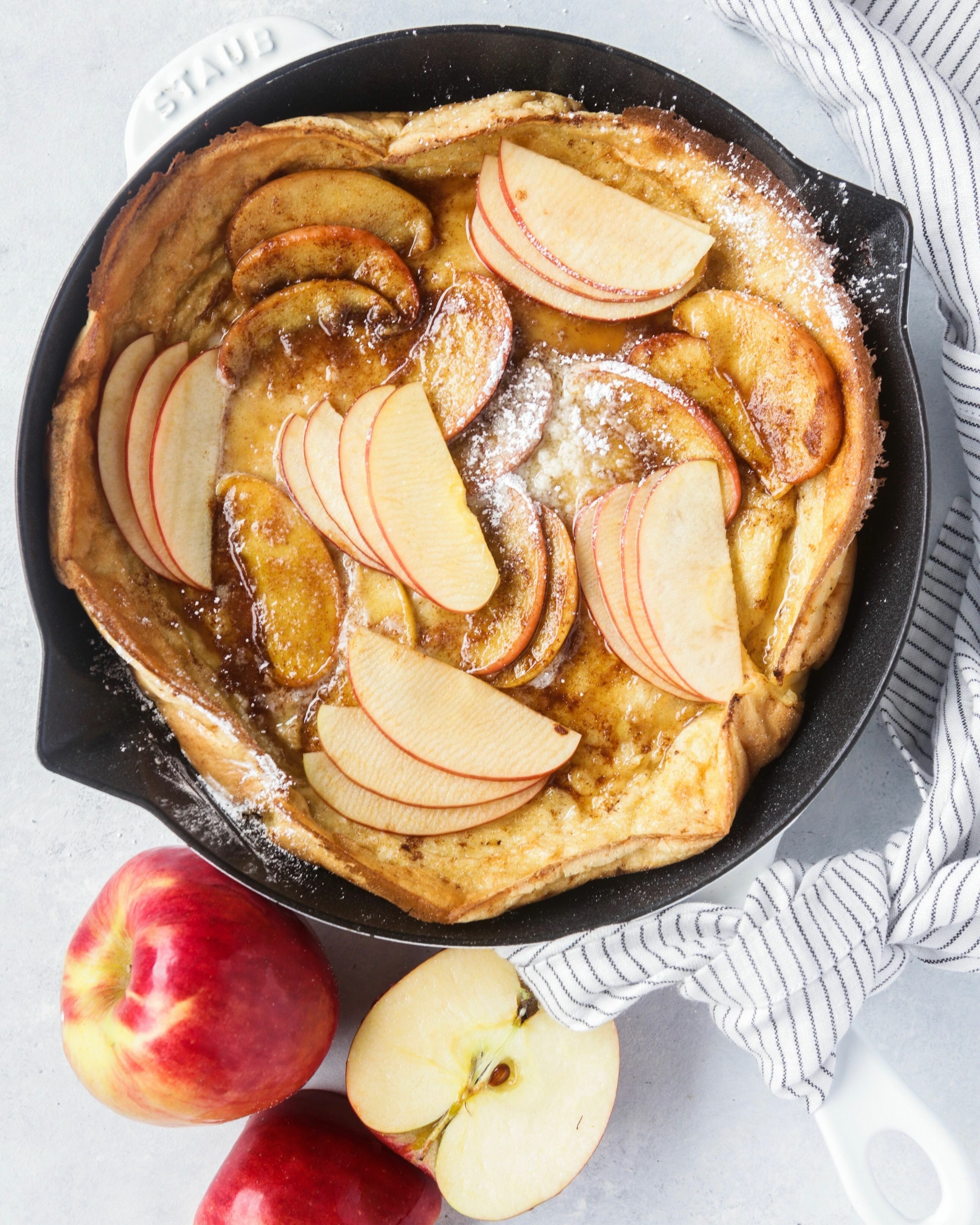 Spiced Dutch Baby With Maple Cinnamon Apples Recipe By Editors The Feedfeed