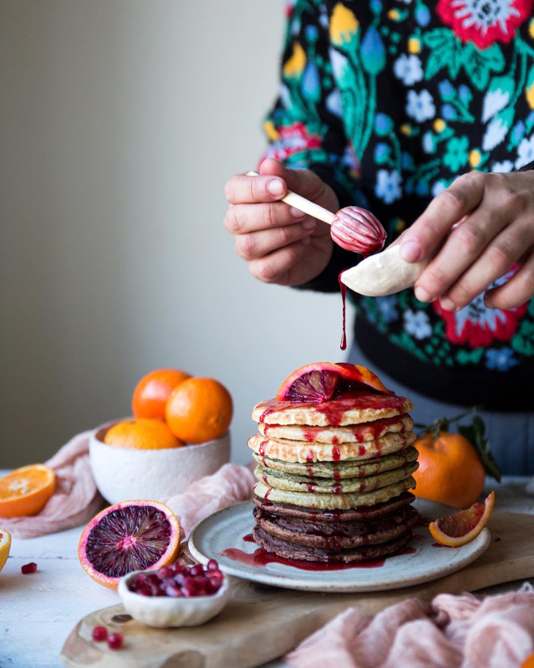 Pancakes with Blood Orange Syrup Recipe The Feedfeed