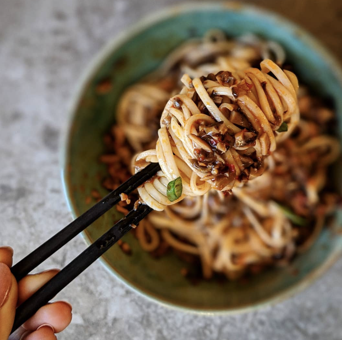 Shiitake Dan Dan Noodles Recipe The Feedfeed