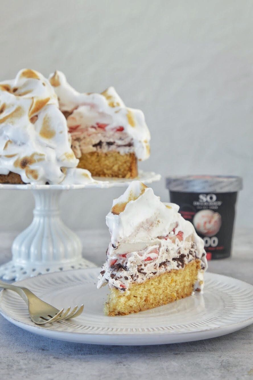 Baked Alaska with Aquafaba Meringue Recipe