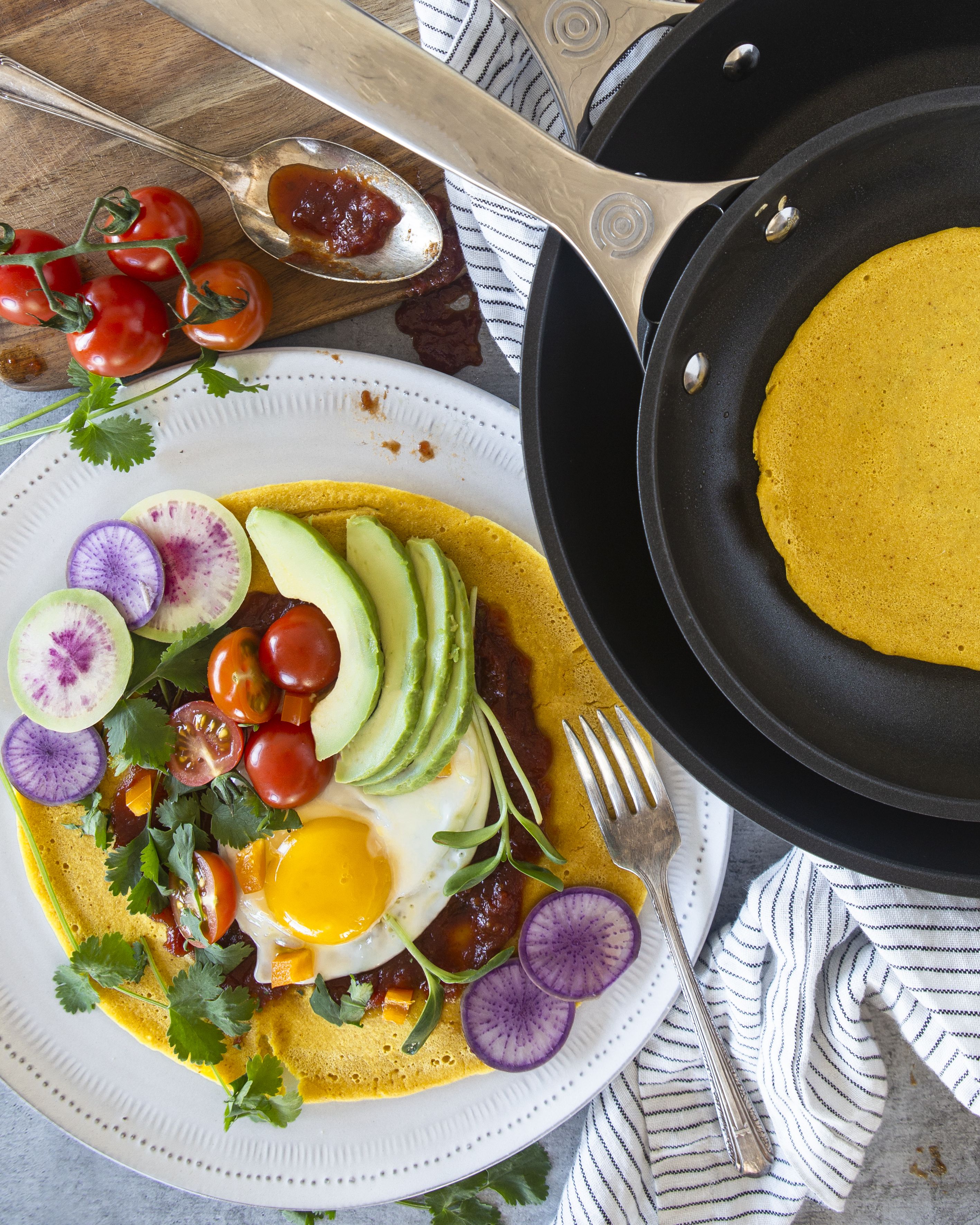 Savory Chickpea Crepe by thefeedfeed Quick & Easy Recipe The Feedfeed