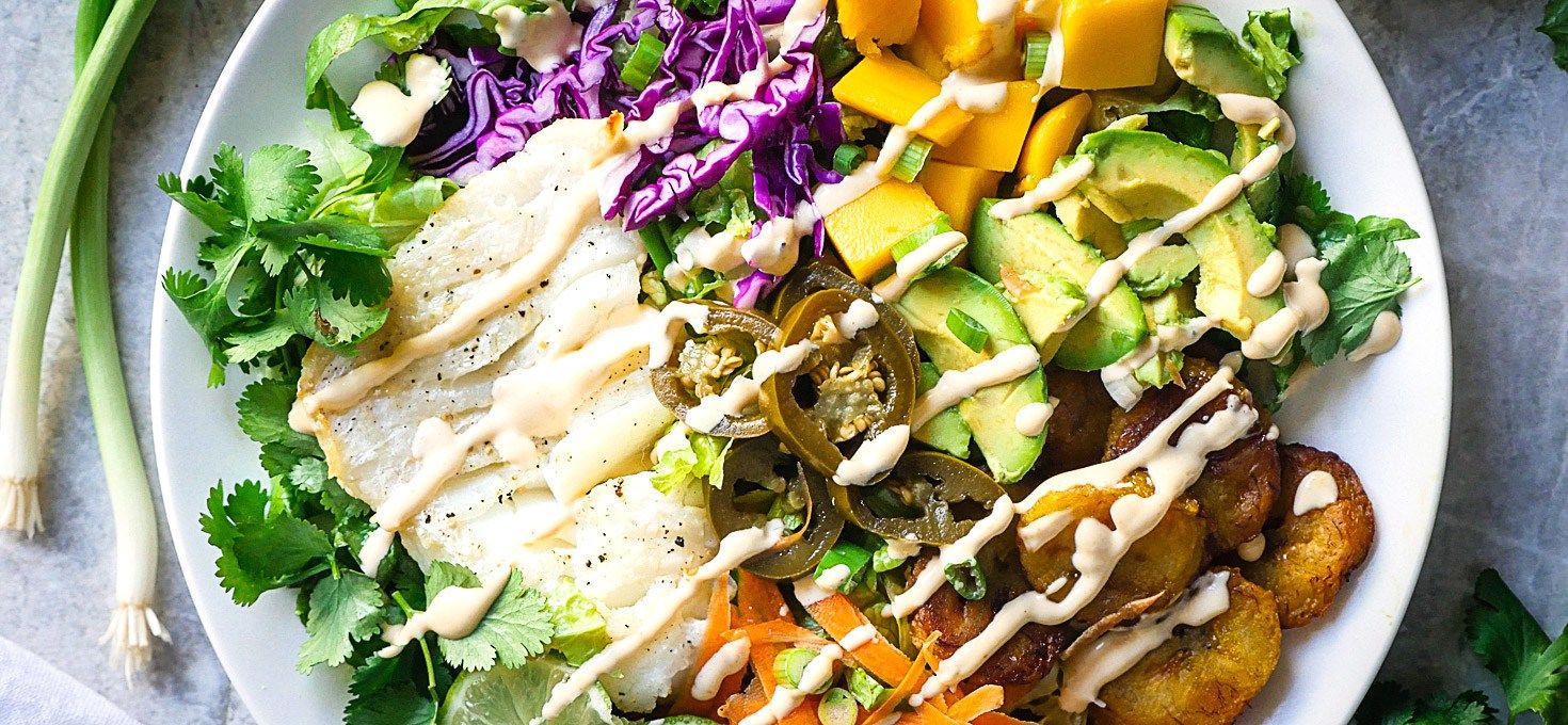 Fish Taco Salad with Special Sauce Dressing Recipe | The Feedfeed