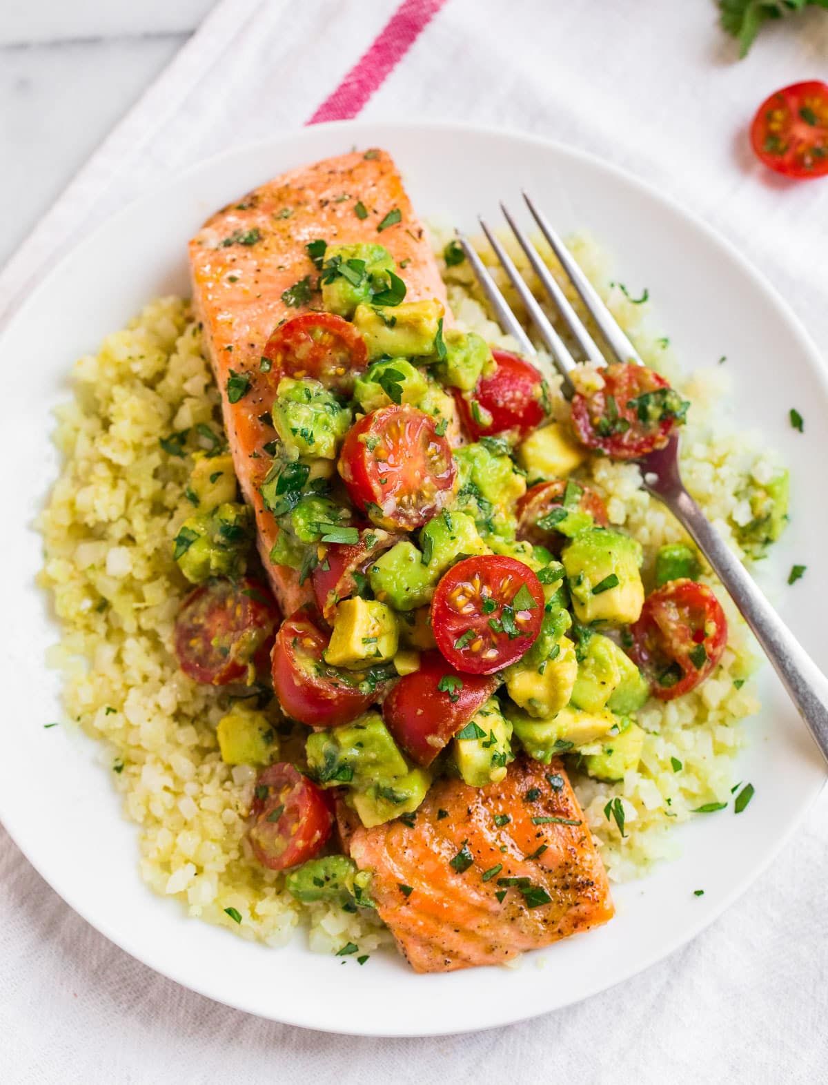 Baked Salmon with Creamy Avocado Sauce Recipe | The Feedfeed