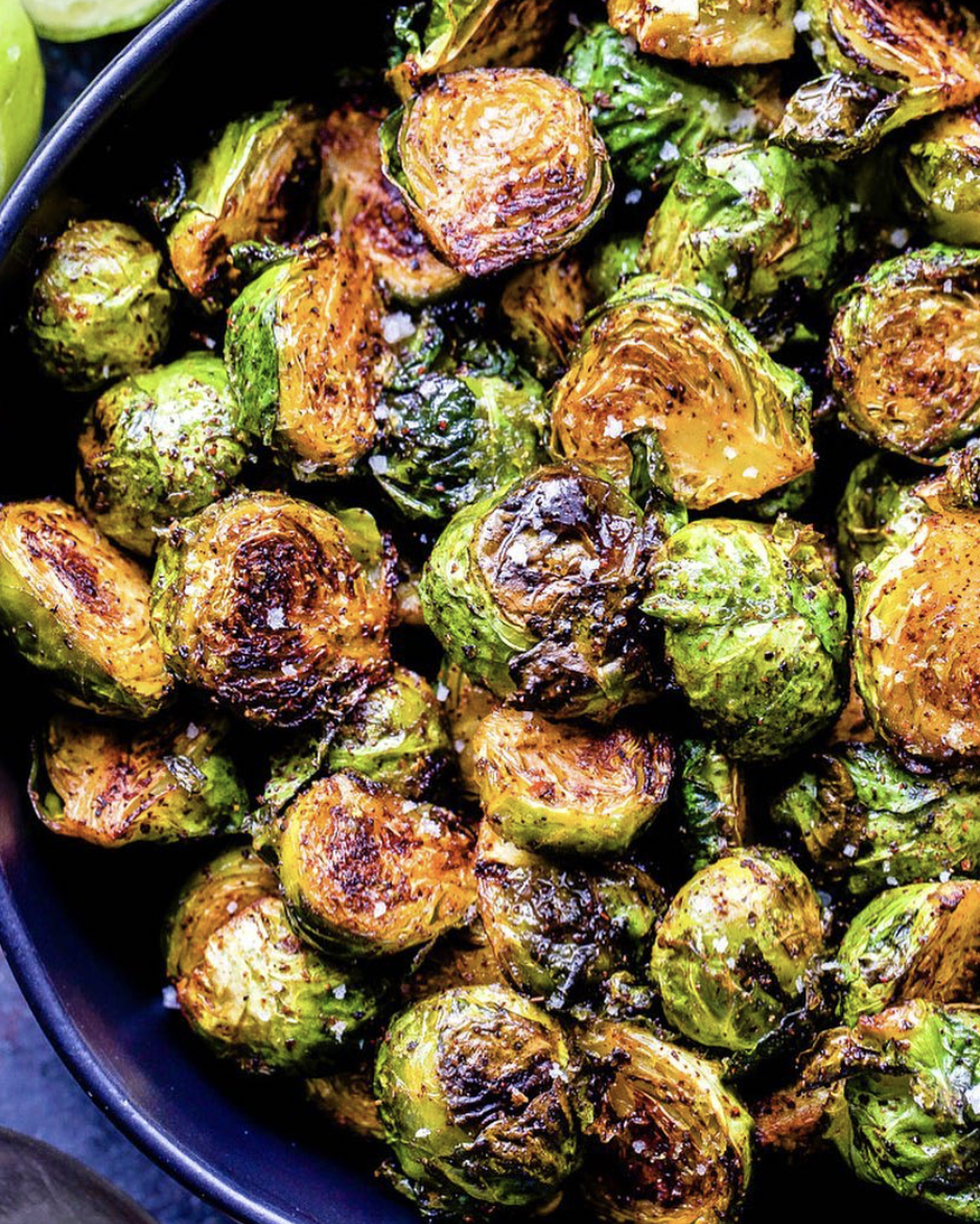 Roasted Chili Lime Brussel Sprouts Recipe | The Feedfeed