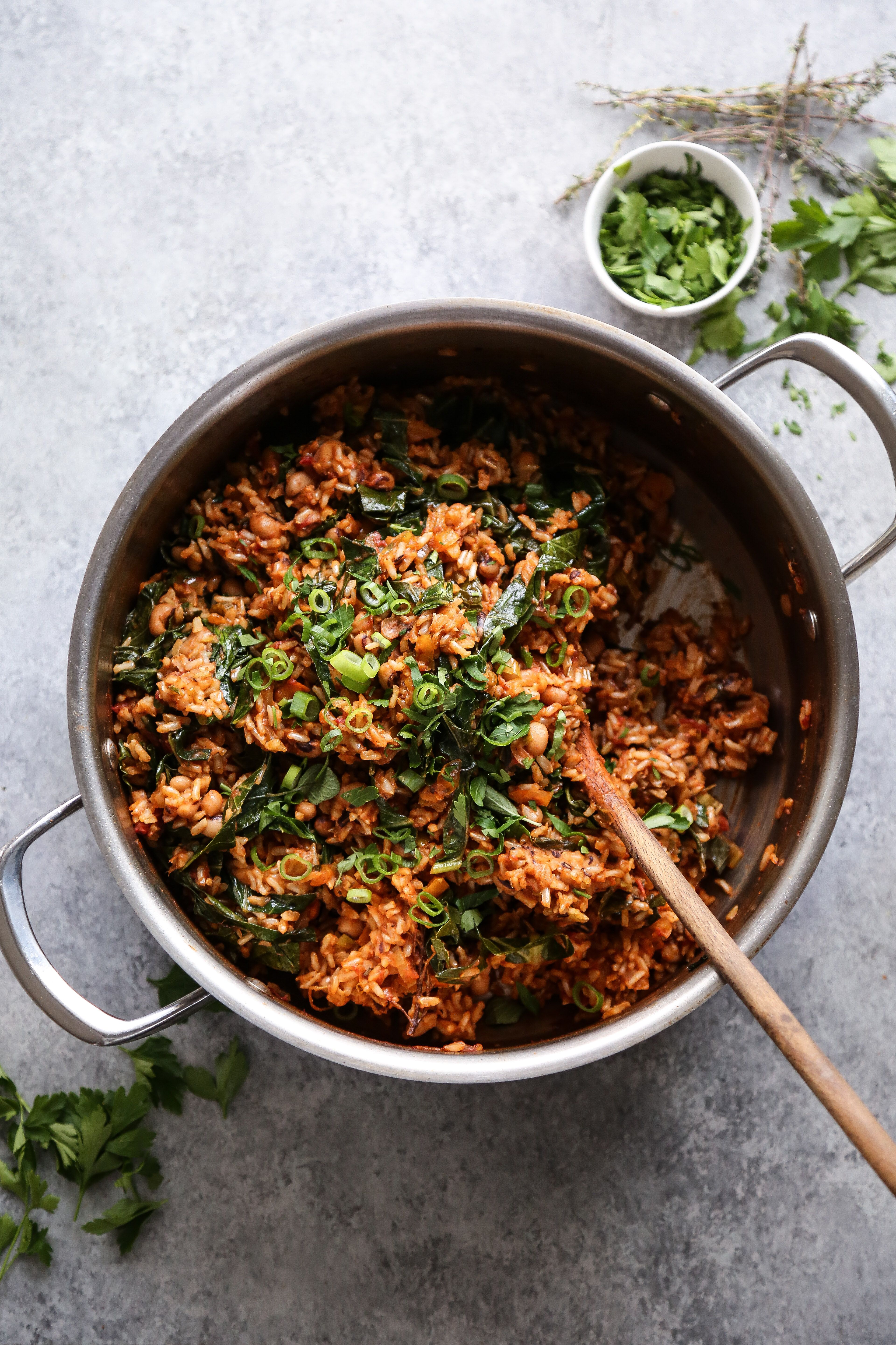 Brown Rice Jambalaya with Black Eyed Peas and Collards Recipe | The ...