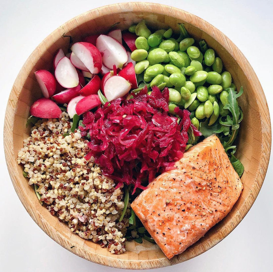 Easy Salmon Bowl with Quinoa, Edamame and Radishes Recipe The Feedfeed