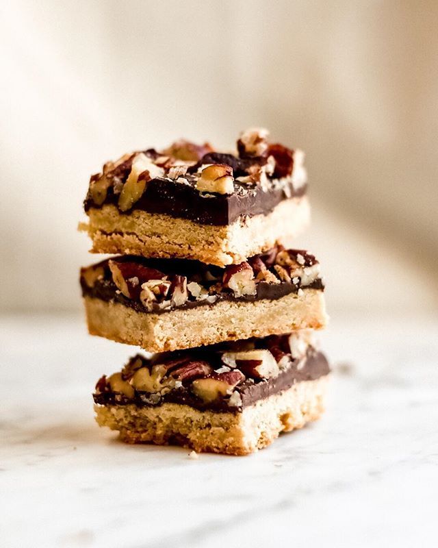 Chocolate Pecan Cookie Bars Recipe The Feedfeed