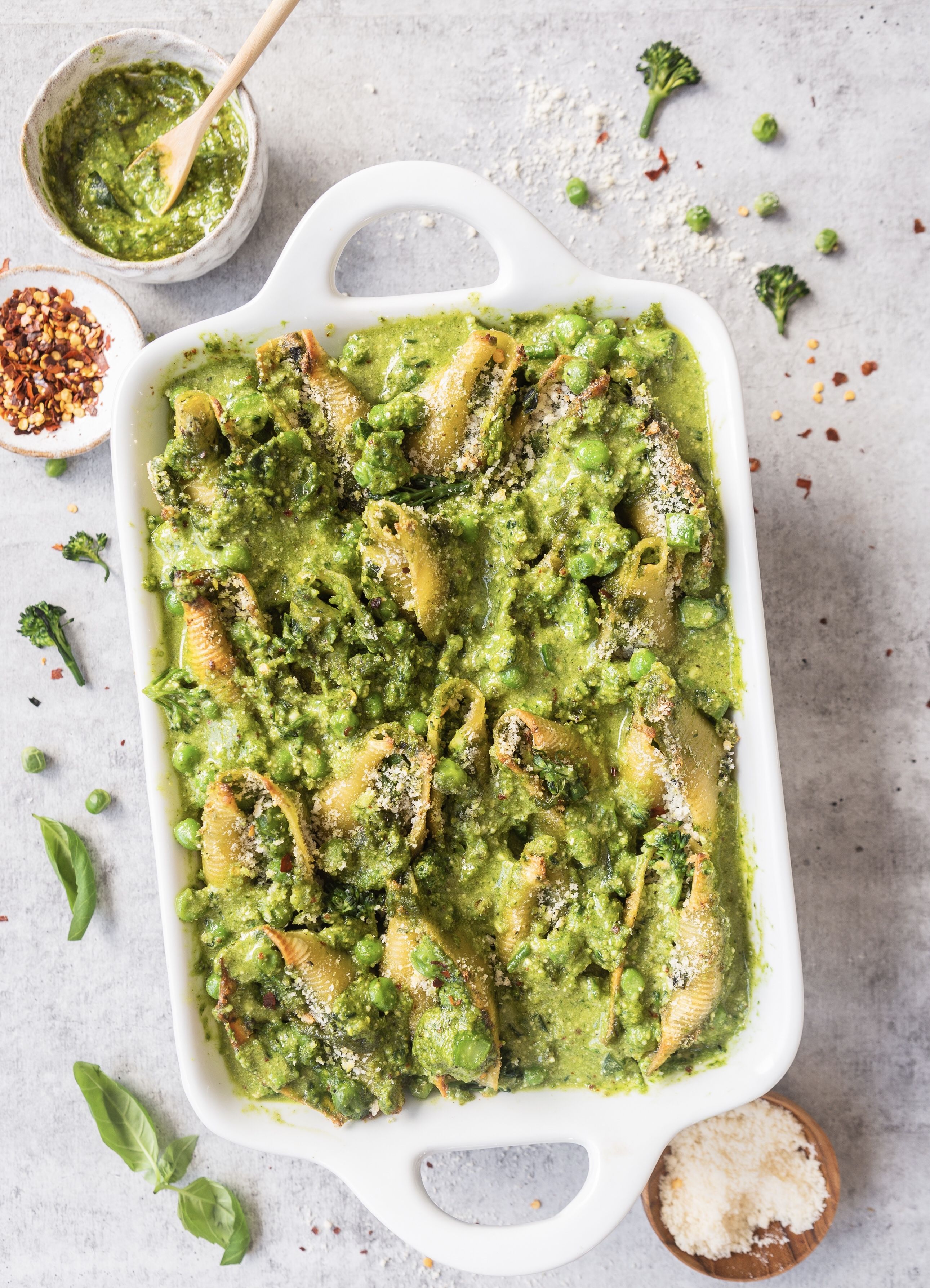 Spring Stuffed Shells With Spinach Ricotta Broccoli Rabe And Peas Recipe By Editors The Feedfeed