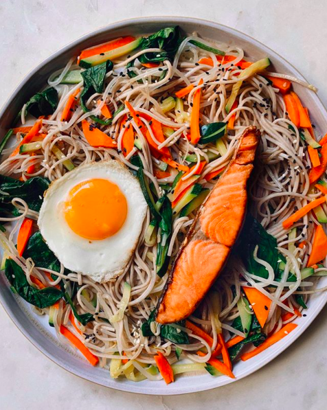 Salmon Soba Noodle Salad by peachonomics | Quick & Easy Recipe | The ...