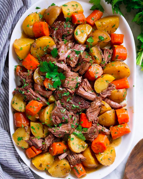 Slow Cooked Pot Roast with Carrots and Potatoes Recipe | The Feedfeed