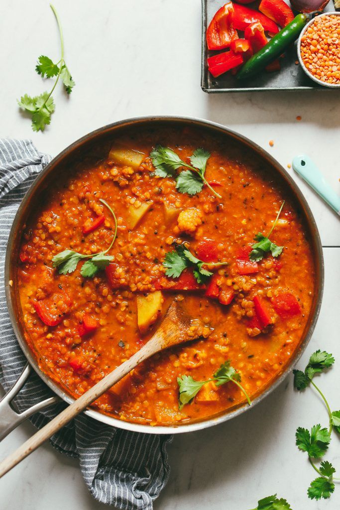 Red Lentil Stew with Potato and Cauliflower by minimalistbaker | Quick ...