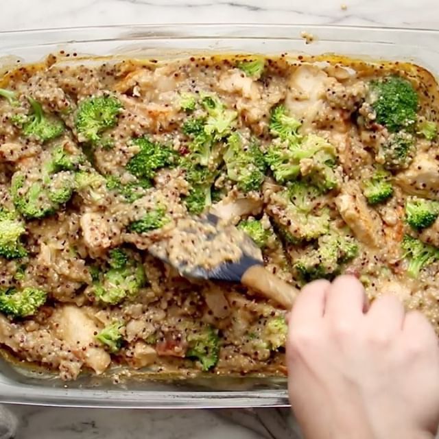 Creamy Broccoli Chicken And Quinoa Casserole Recipe By Lindsay Ostrom The Feedfeed