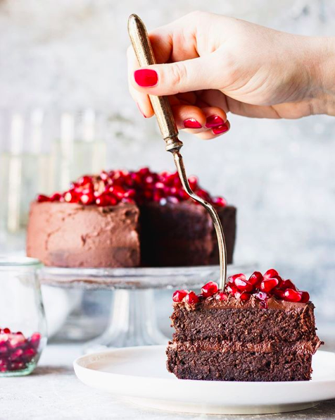 Chocolate Cake With Pomegranate Recipe The Feedfeed