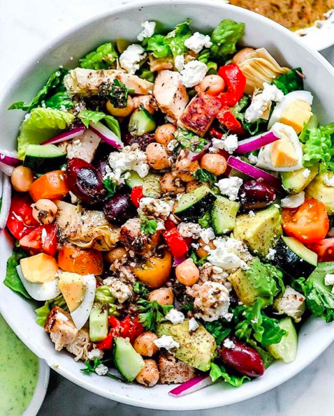 Mediterranean Cobb Salad Recipe | The Feedfeed