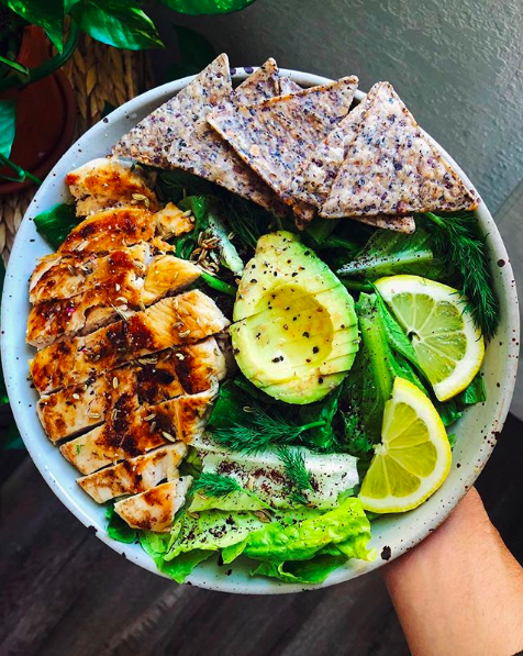 Herbed Chicken Lunch Bowl With Fennel Sumac