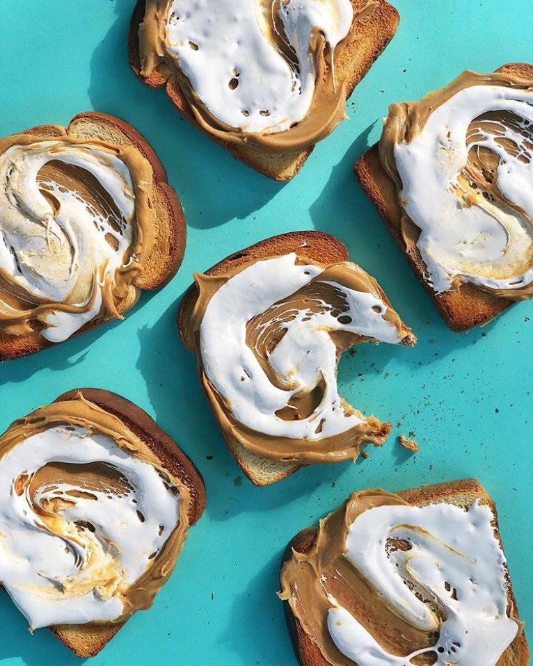 Peanut Butter And Marshmallow Fluff Toasts Recipe By Crumb The
