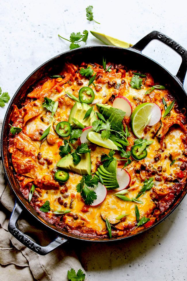 Spicy Skillet Enchiladas Recipe | The Feedfeed