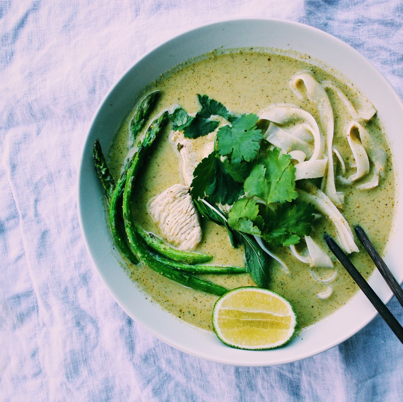 Spicy Green Curry Noodle Soup with Chicken Recipe The Feedfeed