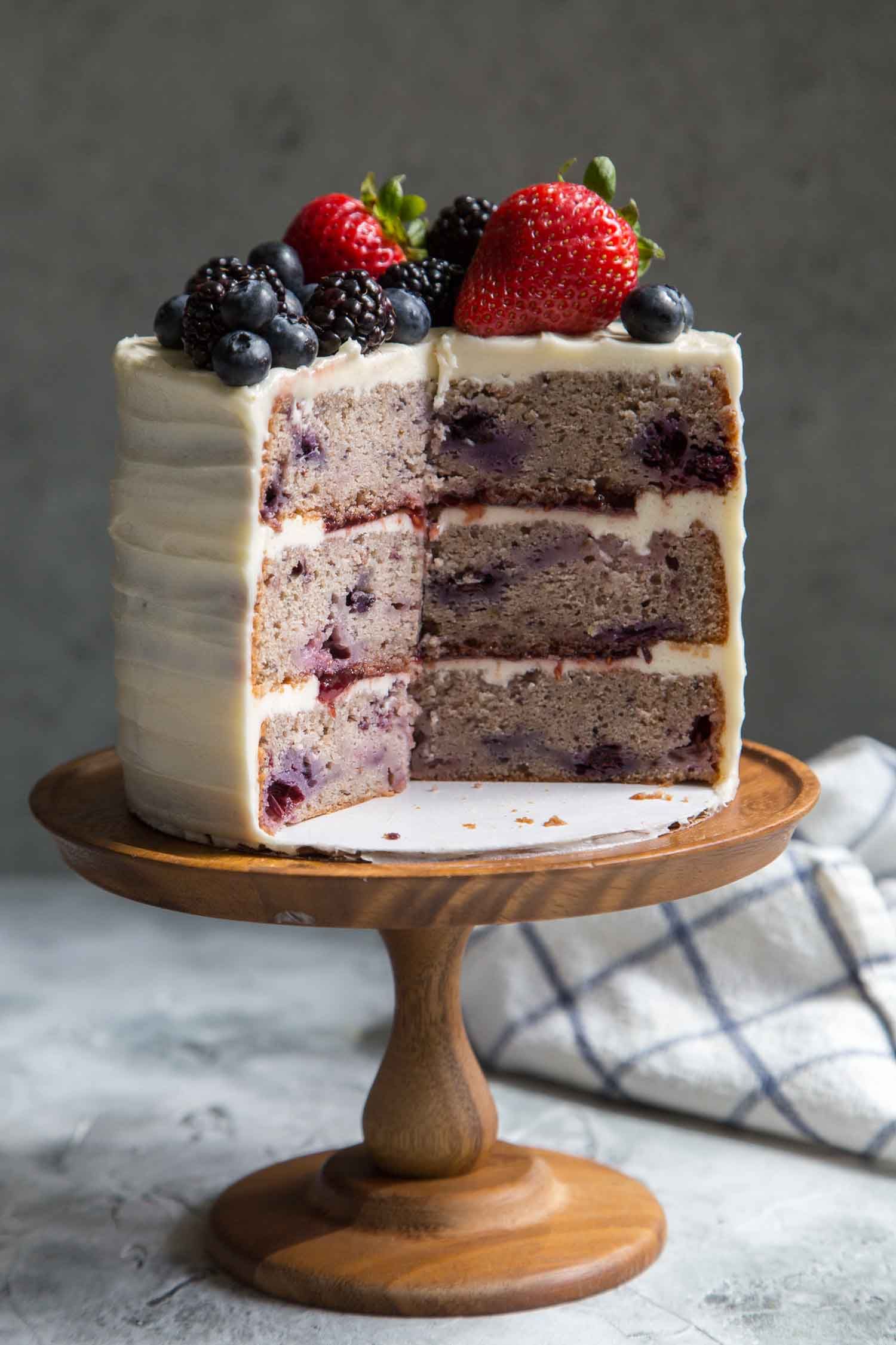 Frosted Berry Layer Cake Recipe | The Feedfeed