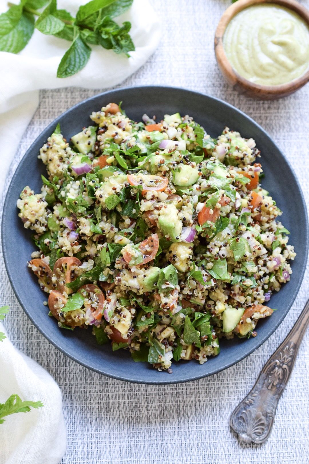 Avocado Mint Dressed Quinoa Salad by sincerelyv_plantbased | Quick ...