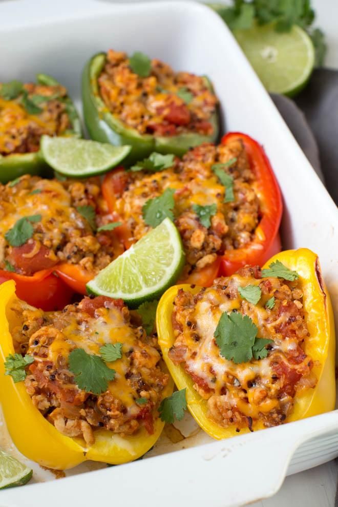 Ground Turkey Quinoa Stuffed Peppers by spoonfulflavor | Quick & Easy ...