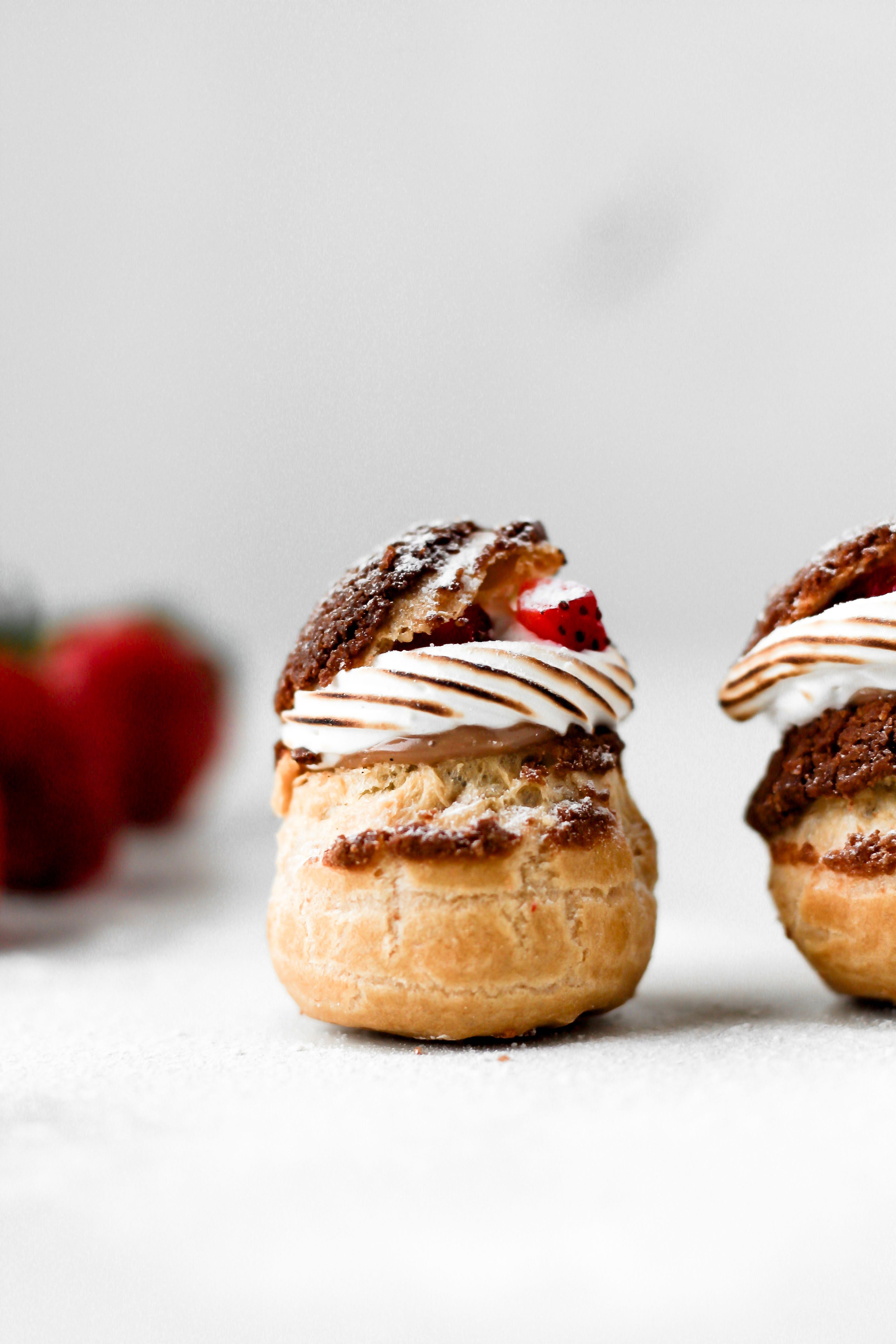 Strawberry Chocolate Hazelnut Cream Puffs by baranbakery Quick & Easy