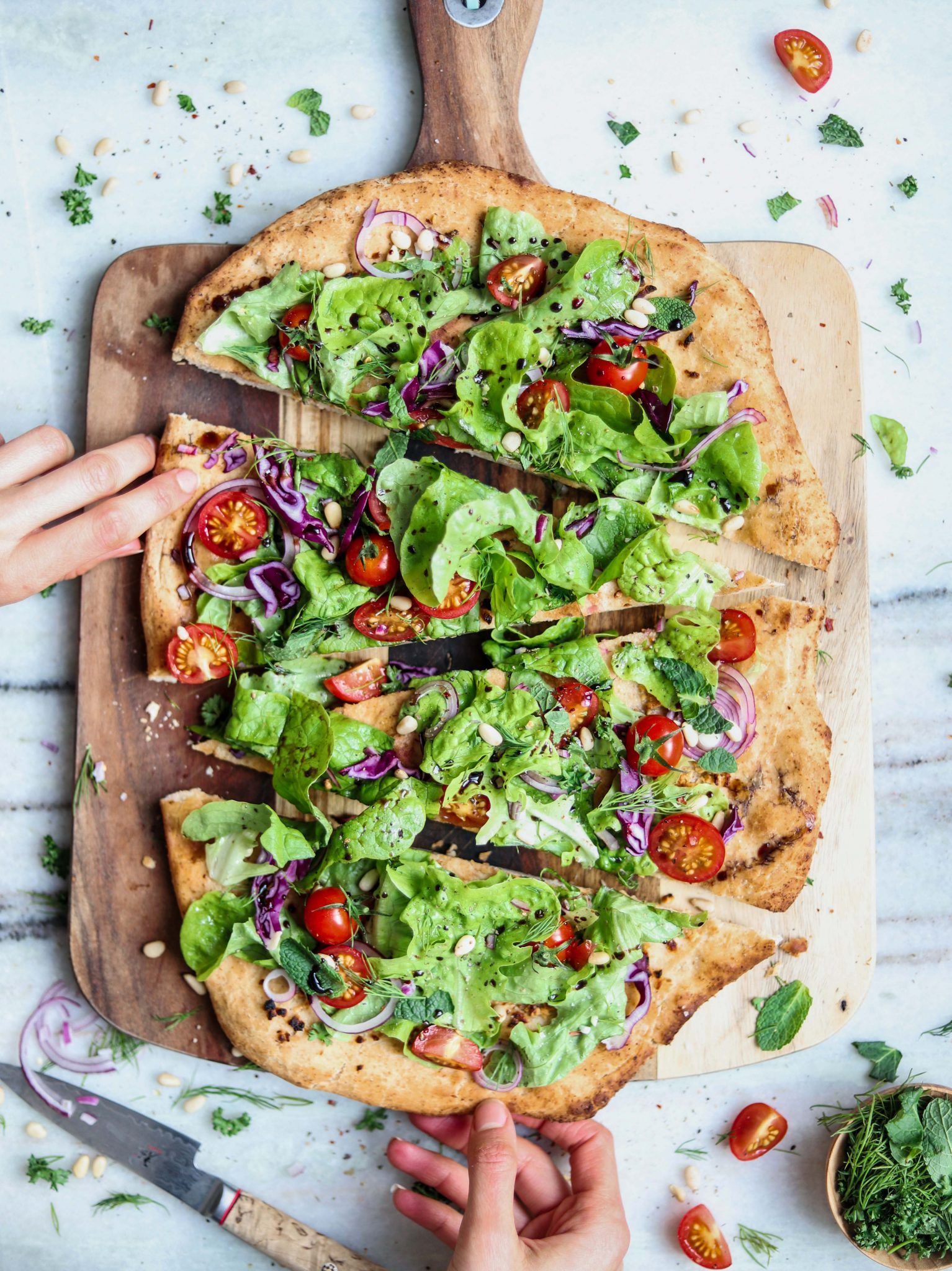 Chopped Salad Pizza Recipe | The Feedfeed